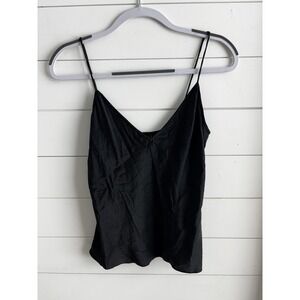 Jovani Black 100% Silk‎ Camisole Tank Top Size 4 Minimalist Classic